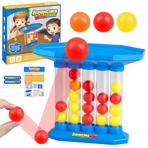 Bouncing Ball Tischspiel, Bounce Off Game, 4 Gewinnt Bouncing Ball Abprallen Party-Spiel, Jumping Ball Tabletop Ping Pong Spielballspiel, Familie Freunde Party Spiele für Kinder Erwachsene von Giugio