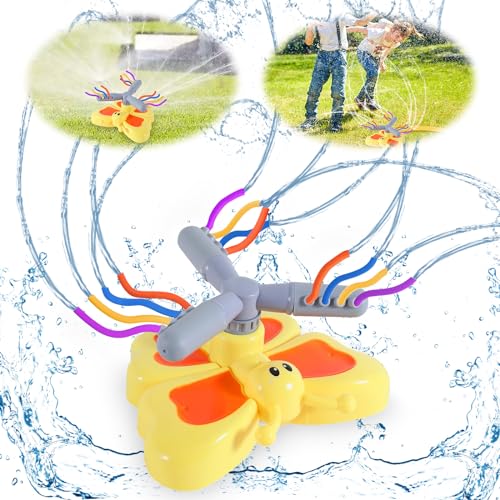 Giugio Wassersprinkler Kinder, Wasserspielzeug Kinder Outdoor, Sprinkler Kinder, Wasserspiel Garten, Outdoor Sprinkler Wasserspielzeug Garten Rotierender für Jungen Mädchen Geschenk von Giugio