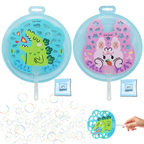 Seifenblasen Set für Kinder, 2 Stück Seifenblasenstab Kinder, Kreativer Blasenfächer, Seifenblasen Bubbles für Sommer Indoor und Outdoor, Perfekt für Kindergeburtstag, Partys, Hochzeit(B) Seifenblasen Set für Kinder, 2 Stück Seifenblasenstab Kinder, Kreativer Blasenfächer, Seifenblasen Bubbles für Sommer Indoor und Outdoor, Perfekt für Kindergeburtstag, Partys, Hochzeit(B) von Giugio