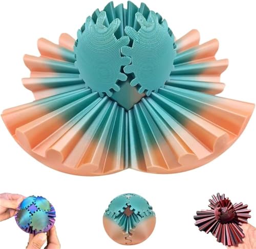 GearSphere - The Whirling Wonder Fidget Gear Ball,Gear Ball 3D Printed Gear Ball Spin Ball OR Cube Fidget Toy - Perfect for Stress and Anxiety Relaxing Fidget Toy (Candy) von Giurui