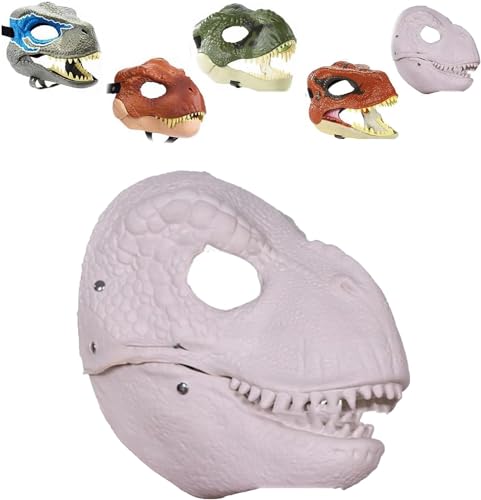 Hund Dinosaurier Maske Kopfbedeckung, Hundemaske Dinosaurier, Dino Maske beweglicher Kiefer, Hund Dinosaurier Maske Kopfbedeckung, offener Mund Fütterung, T-Rex Haustiermaske, Dinosaurier von Giurui