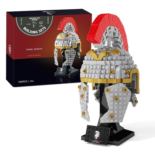 Givenni Roman Centurion Helm-Bauset, kompatibel mit Lego, STEM-Geschenkspielzeug für Jungen und Kinder 8–14, Display-Modellbausatz für Erwachsene zum Bauen, Geschenkidee, Sammlerstück, von Givenni