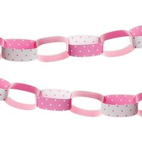 Papier-Kette, rosa/weiß, 1 Stück, 2,5 m von Givi Italia