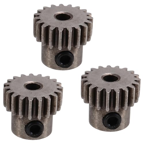 Giwnhvx 3 STÜCKE 3,175 mm Welle Stahl Ritzel Motorgetriebe 32DP 48DP 64DP M0.6 für 1/10 1/8 RC Auto 3650 3660 Teile Zubehör 19T von Giwnhvx