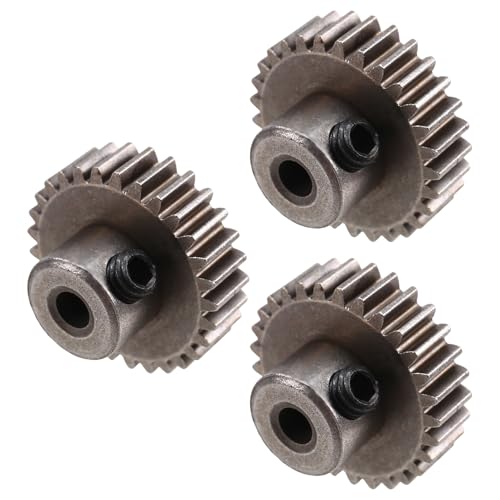 Giwnhvx 3 STÜCKE 3,175 mm Welle Stahl Ritzel Motorgetriebe 32DP 48DP 64DP M0.6 für 1/10 1/8 RC Auto 3650 3660 Zubehör 29T von Giwnhvx