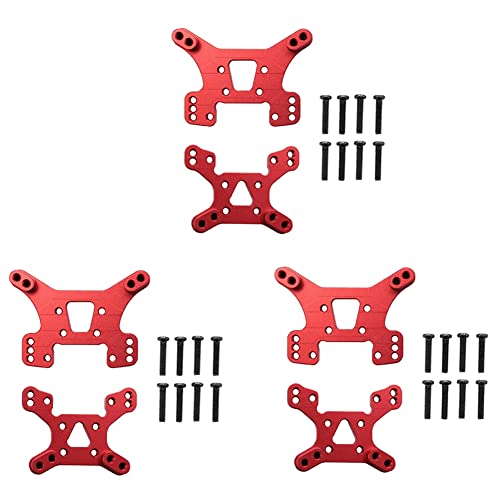 Giwnhvx 3X 144001 Teil Shock Tower Board Set Vorne und Hinten Zubehör Teile für 144001 1/14 4WD RC Auto, Rot von Giwnhvx