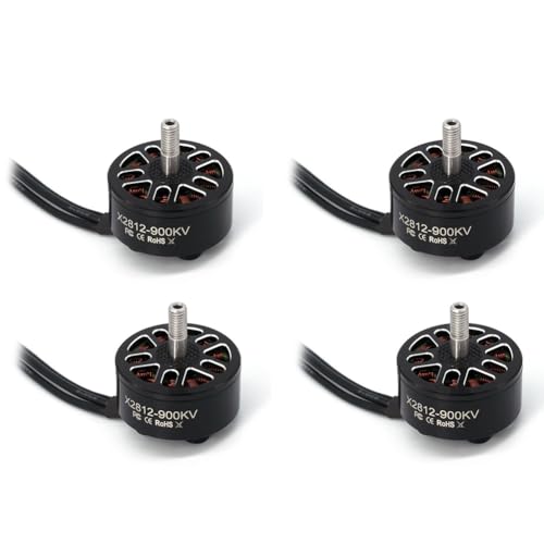 Giwnhvx 4 Stück X2812 900KV Bürstenloser Motor 2-6S 4mm Lagerwelle für RC Multirotor Flugzeug FPV Langstreckendrohne DIY Teile von Giwnhvx