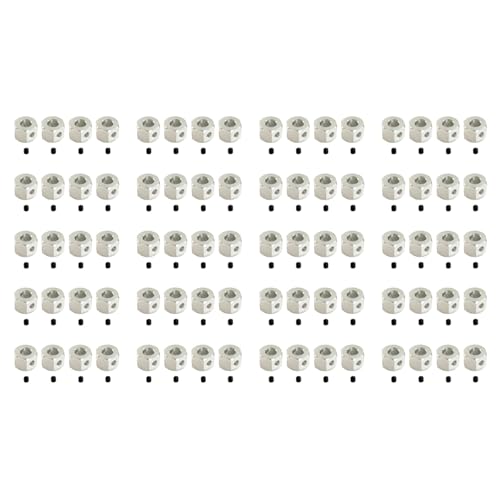 Giwnhvx 80 STÜCKE 5 mm Bis 12 mm Metall Kombinierer Rad Naben Sechskant Adapter für D12 C14 C24 B14 B16 MN D90 D91 RC Auto Upgrade Teile, Silber von Giwnhvx