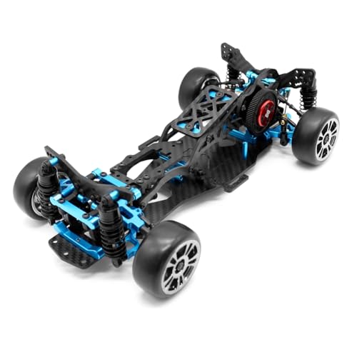 Giwnhvx DIY RC-Auto Heckantrieb Drift Racing Rahmen 1/10 Mini RC-Auto RC-Rahmen Drift-Auto-Kit-Version RC-Rahmen Drift-Auto-Kit-Version Blau von Giwnhvx