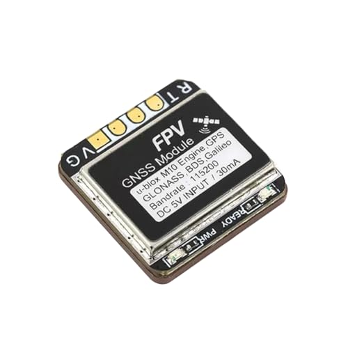 Giwnhvx GNSS Mini M10 GPS-Modul UBX NMEA Dual-Protokoll 10Hz-Rate Eingebaute Keramikantenne für FPV-RC-Flugzeug mit Großer Reichweite von Giwnhvx