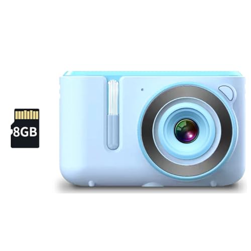 Giwnhvx Neue Dual-Selfie-Minikamera, Digitale Fotokamera, HD 720P-Video, USB-Aufladung, Farbdisplay für Kinder, Geschenk, Blau von Giwnhvx