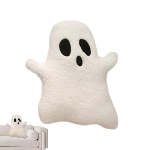 Giwuence Halloween Geisterkissen | Niedliches Halloween-Kissen | Halloween-Geister-Plüschkissen | Weiße Gefüllte Plüsch-Geist-Halloween-Puppe | Geisterkissen Stofftiere Für Halloween Dekorationen von Giwuence