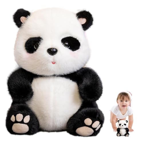 Giwuence Süßes Panda-Stofftier, chinesischer Panda-Plüsch | Schönes weiches Panda-Spielzeugkissen - Weiches, entzückendes sensorisches Fidget-Tierspielzeugkissen für den Studentenpreis von Giwuence