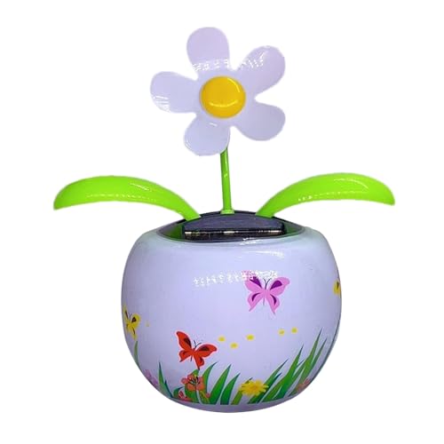 Giwuence Wackelfigur Blume | Solar Tanzende Blume | Solarblume Wackelfigur | Auto Armaturenbrett Ornament Wackelfiguren | Solar Solarbetriebene Wackelblume Für Auto Haus Oder Büro von Giwuence