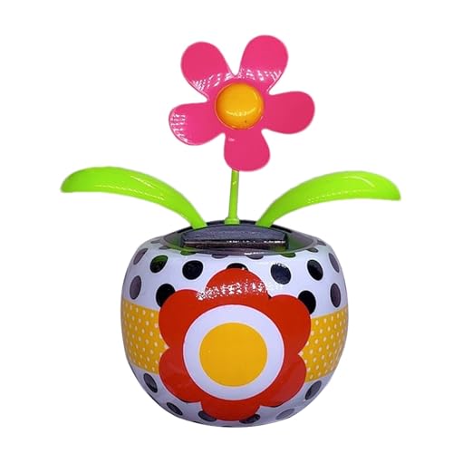 Giwuence Wackelfigur Blume | Solar Tanzende Blume | Solarblume Wackelfigur | Auto Armaturenbrett Ornament Wackelfiguren | Solar Solarbetriebene Wackelblume Für Auto Haus Oder Büro von Giwuence