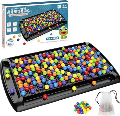 Intellektuelles Schachbrett Doppelduell | Rainbow Puzzle Schachspiel | Rainbow Ball Elimination Brettspiel | Puzzle Magic Chess Board Rainbow Ball Elimination Game Für Erwachsene Kinder von Giwuence