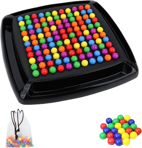 Intellektuelles Schachbrett Doppelduell | Rainbow Puzzle Schachspiel | Rainbow Ball Elimination Brettspiel | Puzzle Magic Chess Board Rainbow Ball Elimination Game Für Erwachsene Kinder von Giwuence