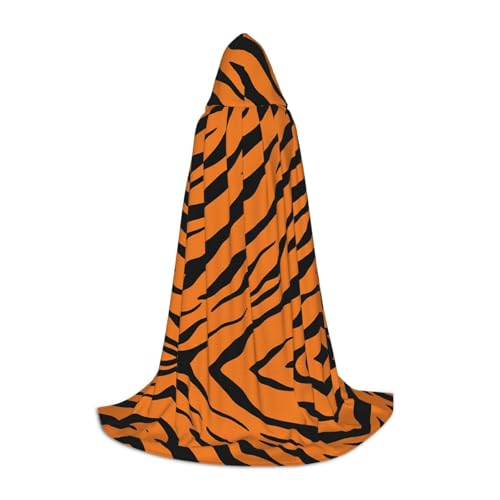 Gjgdbxdw Kapuzenumhang mit Kapuze für Damen, Herren, Teenager, Halloween, Cosplay, Orange Tiger von Gjgdbxdw