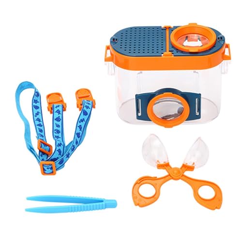 GjnjfdF Animal Catching Kit, Animal Collection Kit für Kinder, Vergrößerung von Glasfänger Sammler Fang Spielzeug, Exploration Science Kit mit Pinzettenbeobachtung Bildungsinstrument für Klassenzimmer von GjnjfdF