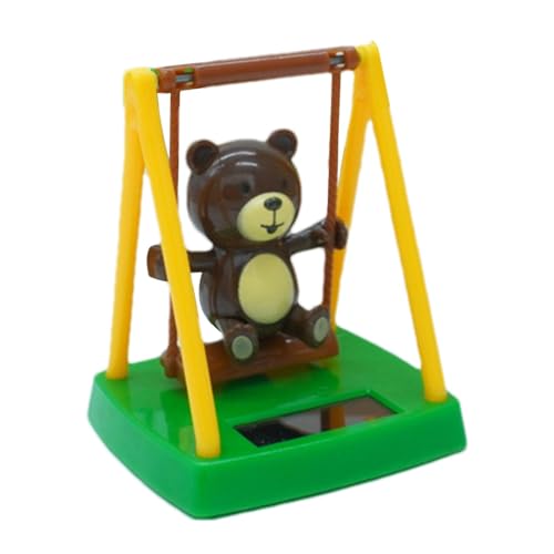 GjnjfdF Auto-Armaturenbrett-Schaukelbär-Dekoration, schwingender Bär-Solarspielzeug - Niedlicher Swing Bear Solar Dancing Bear Toy | Solar tanzendes Bärenspielzeug für Auto, Büro, Schreibtisch, von GjnjfdF