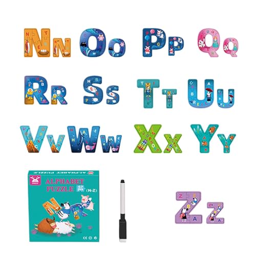 GjnjfdF Buchstabenpuzzle, Alphabet-Lernspielzeug | 57-teilige Puzzles mit englischen Buchstaben - Interaktives -Spielzeug, Lernaktivitäten im Vorschulalter, Kleinkind-Puzzles für von GjnjfdF