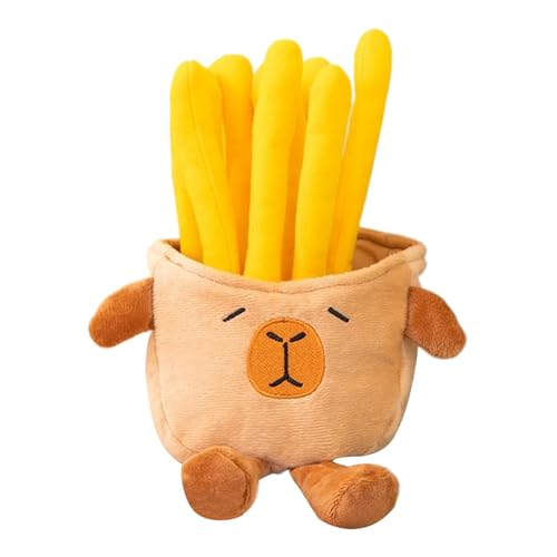 GjnjfdF Capybara Fries Plüsch, Capybara Plüschtier,Weicher Pommes-Plüsch-Taschenanhänger | 25 cm großes Capybara-Plüschtier, tragbares Stofftier-Plüschtier für und Mädchen von GjnjfdF