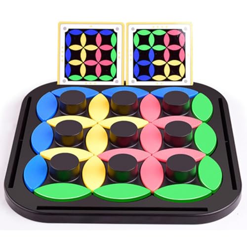 GjnjfdF Denksportaufgaben,Intellektuelles Schachbrett - Thinking Rotating Leaves Brettspiel,Intelligenz-Puzzle, rotierende Blätter, Schach, interaktives Tisch-Strategiespiel für Kinder und Erwachsene von GjnjfdF