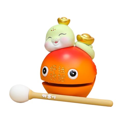 GjnjfdF Fischmusikinstrument, Mokugyo Fischtrommel - Musik Zen Drum,Fisch Schlagzeuginstrument kreativer Cartoon Süßes Neujahrsschlange Mokugyo Desktop Orament für Schrank schläfrig GjnjfdF Fischmusikinstrument, Mokugyo Fischtrommel - Musik Zen Drum,Fisch Schlagzeuginstrument kreativer Cartoon Süßes Neujahrsschlange Mokugyo Desktop Orament für Schrank schläfrig von GjnjfdF