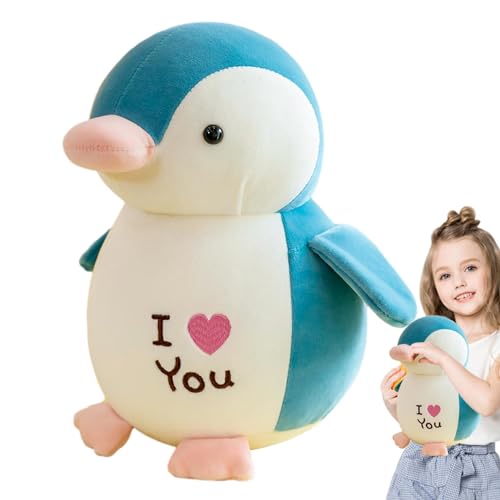 GjnjfdF Gefüllter Pinguin-Plüsch, süßer Pinguin-Plüsch - ICH Liebe Dich Tierspielzeug Plüschtiere,Süßes, weiches Plüschtier für Kinder, Geburtstag, Feiertag von GjnjfdF