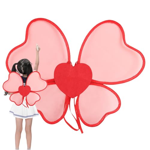 GjnjfdF Girls Fairy Kostüm Wings, Girls Fairy Wings - Rollenspiel, Kostümzubehör für kleine Mädchen | Niedliches Kind Valentinstag liebt Flügel für von GjnjfdF