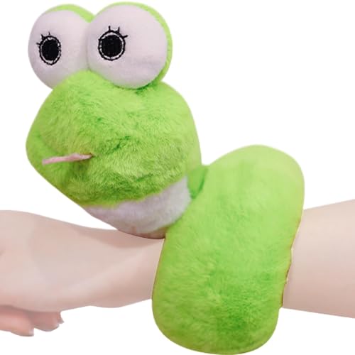 GjnjfdF Schlangen-Slap-Armbänder,Tier-Slap-Band,Schlangen Kinder Slap Armbänder - Tierische Ohrfeigenarmbänder, weiches Stofftier für Kinderbetten, Roller, Rucksäcke, Stühle von GjnjfdF