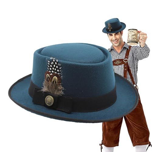 GjnjfdF Schwarze Melone, Oktoberfest-Hut-Kostüm | Oktoberfest-Hüte für Herren | Oktoberfest-Outfits für Damen, Oktoberfest-Kostümzubehör mit Federn, Emblemen, für das Oktoberfest, Volksfeste für GjnjfdF Schwarze Melone, Oktoberfest-Hut-Kostüm | Oktoberfest-Hüte für Herren | Oktoberfest-Outfits für Damen, Oktoberfest-Kostümzubehör mit Federn, Emblemen, für das Oktoberfest, Volksfeste für von GjnjfdF