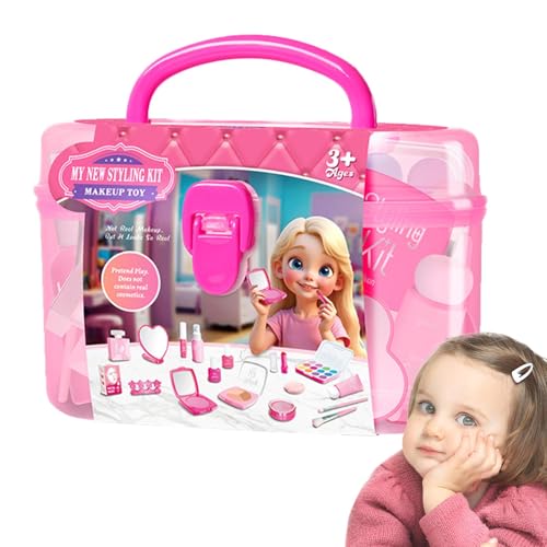 GjnjfdF Sieht aus, als ob Sie Make-up-Spielzeuge spielen, Make-up-Sets für kleine Mädchen, sicheres und ungefährliches Spielzeug für den Innenbereich, zum Geburtstag, zu Weihnachten von GjnjfdF