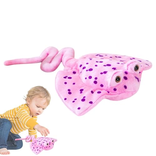 GjnjfdF Simulation Manta Ray Plüschtier,Manta Ray Plüsch,Cartoon-Meerestier-Kuscheltiere - Hautfreundliches Manta-Spielzeugkissen, Sofa-Manta-Puppen für Wohnzimmer, Schlafzimmer, Arbeitszimmer von GjnjfdF