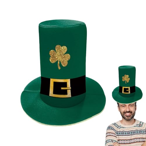 GjnjfdF St. Patrick's Day Green Day Shamrock Hat | Headswear Shamrock Top Hat Leprechaun | Foto Requisiten Party Requisiten des Tages Topper St. Patricks von GjnjfdF