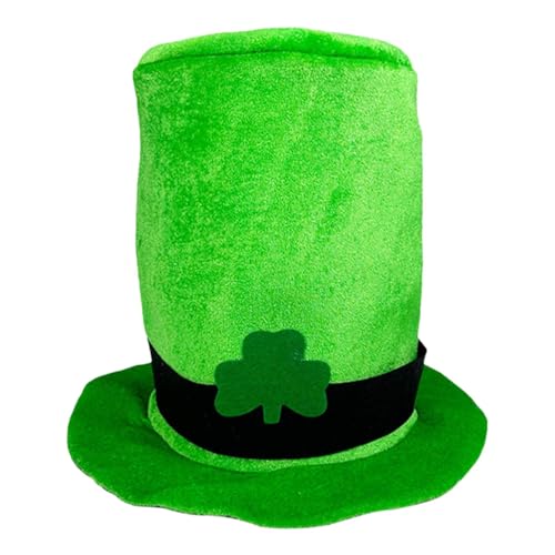 GjnjfdF St. Patrick's Day Hut | Grüner Leprechaun Hut mit Schnalle | St. Patrick's Day Kostümzubehör, Leprechaun Hut für St. Patrick's Day von GjnjfdF