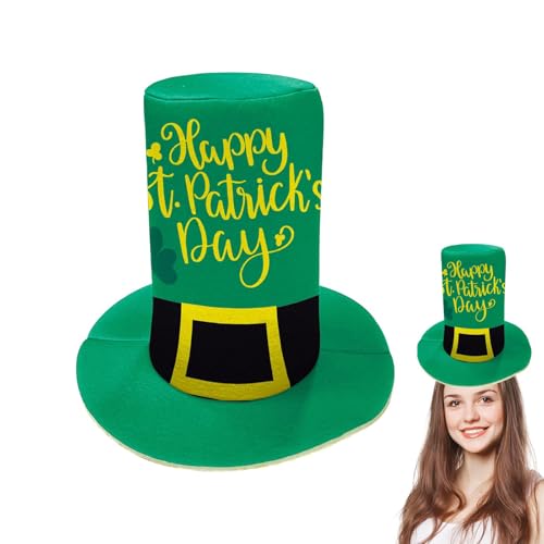 GjnjfdF St. Patricks Day Hut St. Patricks Day Green Hat Top Hat Irish Headwear Shamrock Foto Requisiten Party Requisiten Topper St. Patricks Patricks Kostüm Zubehör von GjnjfdF