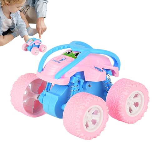 GjnjfdF Stunt-Spielzeugautos für Kinder - Doppelseitig reibungsbetriebene Fahrzeuge | Vierrädrige, stoßfeste Mini-Trägheitsautos, ziehen stoßfeste Autos, Geschenk für Kinder, und Mädchen von GjnjfdF