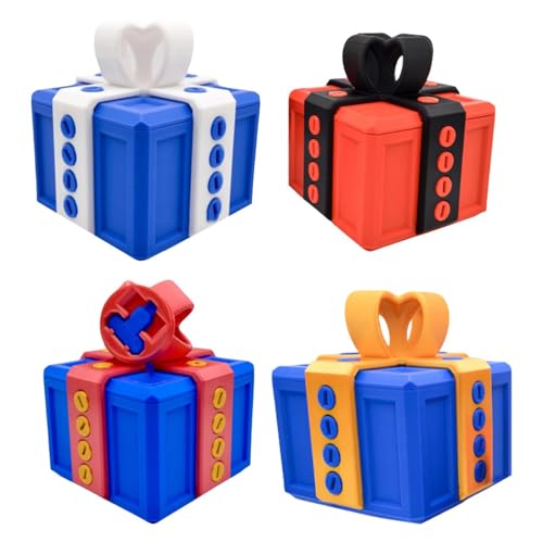 GkgWuxf 3D-Druck-Box-Spielzeug, 3D-Druck-Puzzle-Geschenkbox, 3D-gedruckte Spielzeugkiste für Kinder, Gag-Geschenkbox Für Streiche, Druck-Streich-Spielzeug, Kreative Geschenk-Box-Puzzle von GkgWuxf