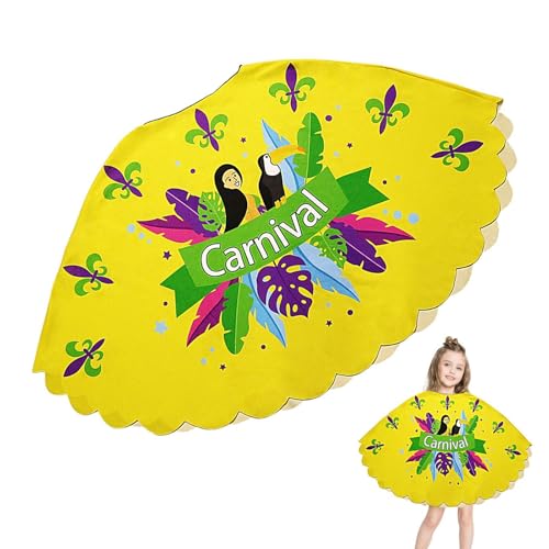 GkgWuxf Brasilianischer Karnevalsumhang, Cosplay-Robe-Umhänge | Kostüme Umhänge für Partys | Mode Karneval Cosplay Cape Cosplay Kostüm Umhang für Karneval, Halloween-Kostüme, Bühnenkostüme von GkgWuxf