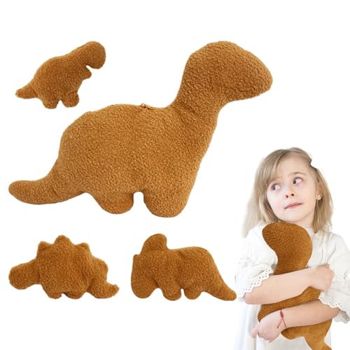 GkgWuxf Dino-Huhn-Plüschtier,Dinosaurier-Huhn-Stofftier | Weiches Stofftierspielzeug mit 3 kleinen Dinosaurierspielzeugen,Kuschelige Plüschtiere für Mädchen, Heimdekoration für Sofa und Schlafzimmer von GkgWuxf