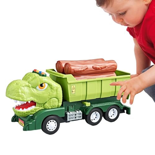 GkgWuxf Dinosaurier-Transport-LKW-Spielzeug, Dinosaurier-Autospielzeug - Dinosaurier-Auto-LKW-Spielzeug,Zurückziehbares Auto für, Lernspielzeug, Lernspiele, Dino-Spielzeug, Dinosaurier-Transportwagen von GkgWuxf