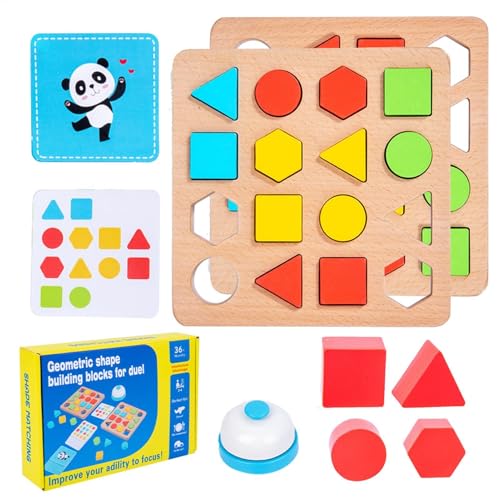 GkgWuxf Form-Farbanpassungsbrett, Farbform-Sortierspiel - Farblich passendes Sortierbrett mit geometrischer Form - Denksport-Puzzle-Logikspiel für Kleinkinder, Mädchen und Kinder ab 3 Jahren von GkgWuxf