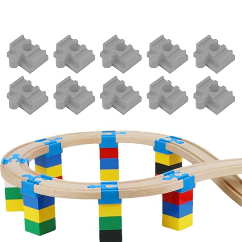 GkgWuxf Holzschienenverbinder | 10-teiliges Zubehör für Holzeisenbahn | Pädagogisches Verbindungszubehör für Kinder ab 3 Jahren | Spielzimmer Klassenzimmer Indoor-Spiel Kindergarten Schlafzimmer GkgWuxf Holzschienenverbinder | 10-teiliges Zubehör für Holzeisenbahn | Pädagogisches Verbindungszubehör für Kinder ab 3 Jahren | Spielzimmer Klassenzimmer Indoor-Spiel Kindergarten Schlafzimmer von GkgWuxf