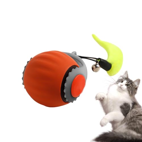 GkgWuxf Interaktives Katzenballspielzeug, Interaktiver Ball für Katzen | Motion Moving Ball Interaktiver automatischer Rollball | Hüpfendes, aktiviertes Ballspielzeug, Übungskatzenspielzeug für von GkgWuxf