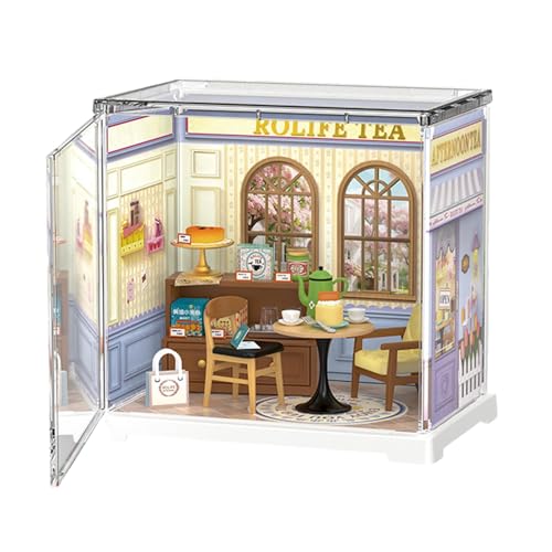GkgWuxf Mini-Haus-Set, Miniatur-Haus-Set,Kleines Kinderhaus - Miniaturhaus-Bausatz mit Möbeln und Zubehör, Mini-Hausbauset, Zimmer-Hobby-Bastelarbeiten für Erwachsene von GkgWuxf