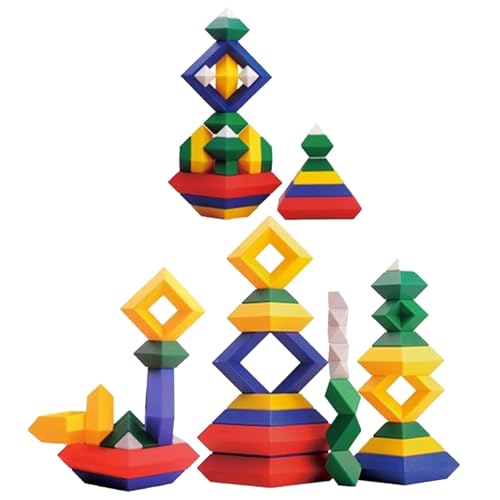 GkgWuxf Montessori-Bausteine, Bausteine ​​für Kleinkinder - Stapeln von Lern- und Lehrbausteinen, Must-Haves im Vorschulklassenzimmer, Reisespielzeug, Montessori-Lernspielzeug, Entwicklung der von GkgWuxf