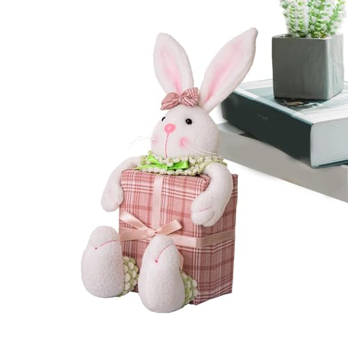 GkgWuxf Osterhasenpuppe, Bunny Figurine, Cartoon Kaninchenpuppe Osterhome Dekoration, Cartoon Doll Home Dekoration Kaninchenpuppe für Kinder, Frauen von GkgWuxf