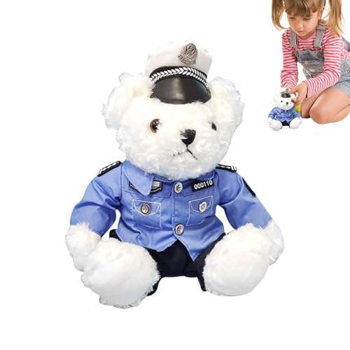 GkgWuxf Richtlinien Bären-Plüschtier - Richtlinien en Kuscheltiere,Niedlicher Plüschbär mit abnehmbarem Polices-, Stofftier für Geburtstags- und Weihnachtsüberraschungsgeschenke GkgWuxf Richtlinien Bären-Plüschtier - Richtlinien en Kuscheltiere,Niedlicher Plüschbär mit abnehmbarem Polices-, Stofftier für Geburtstags- und Weihnachtsüberraschungsgeschenke von GkgWuxf