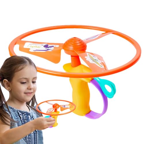 GkgWuxf Spin Flying Aerial Disc-Spielzeug,Spin Flying Toy, Fliegendes Luftscheibenspielzeug, Untertassen- und Scheibenspielzeug für Kinder, Propeller-Untertassen-Lernkreisel für Indoor-Outdoor-Spiele von GkgWuxf